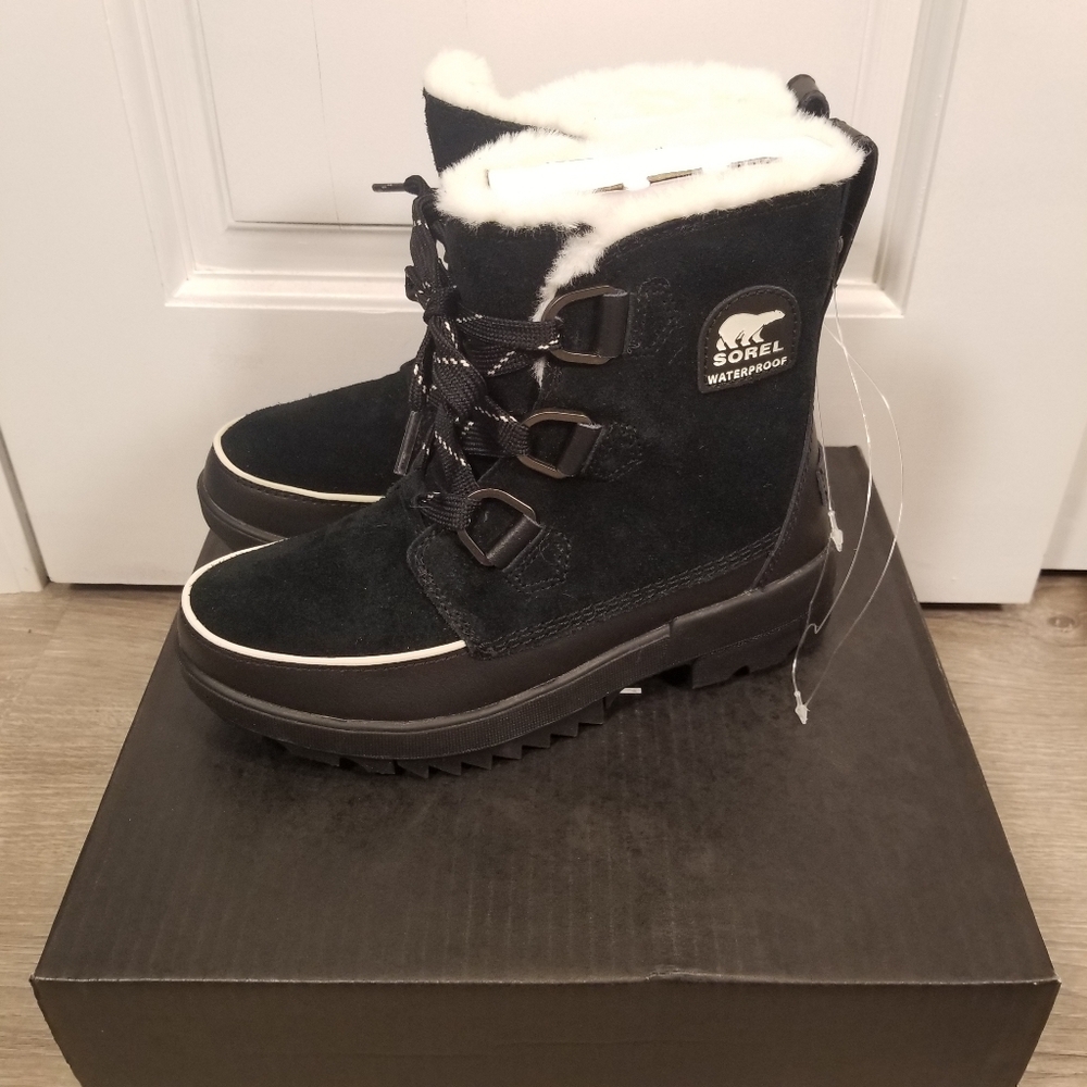 Sorel Women's Tivoli IV Waterproof Winter Leather Boots Black Size 7 New In Box - Picture 8 of 9
